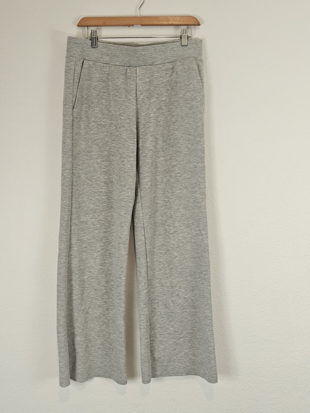 Outdoor Voices Gray Wide Leg Lounge Pants Pockets Soft Cozy Medium